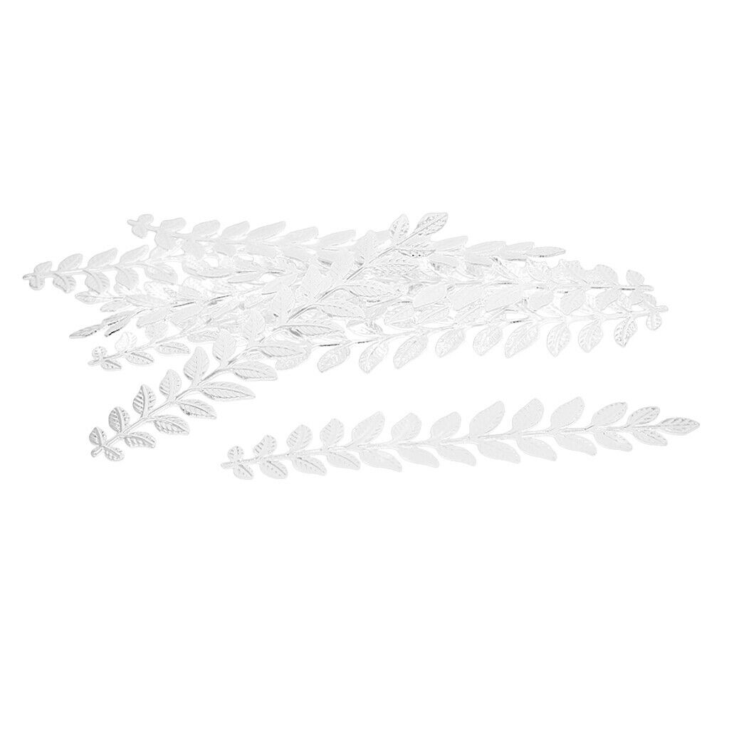 10pcs Platinum Leaves Charm Pendants Findings for DIY Hair Jewelry 120mm