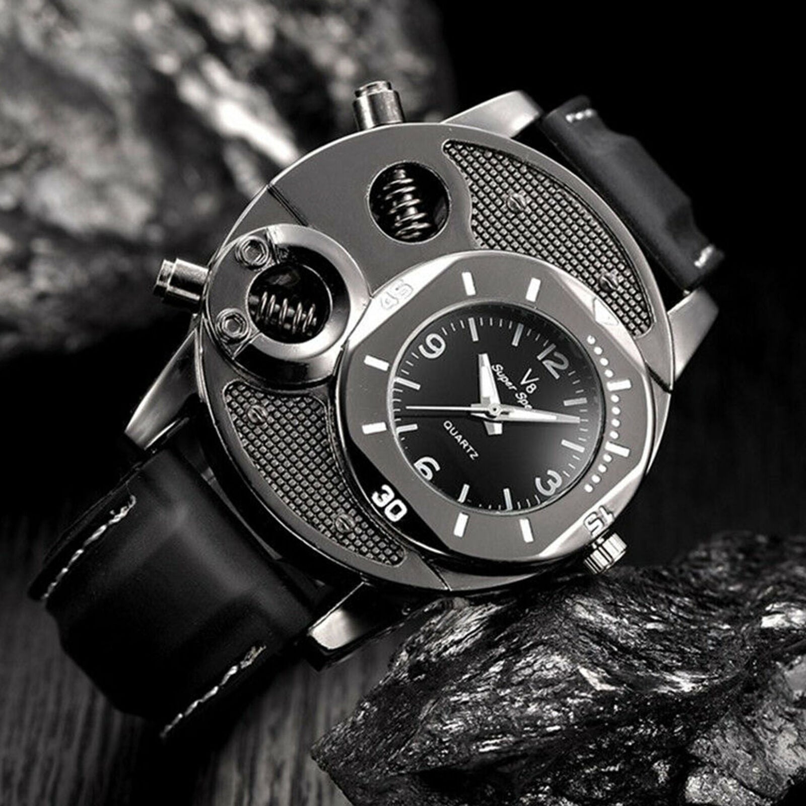 Men's Watch Luxury Stainless Steel Analog Quartz Sport Wrist Watches