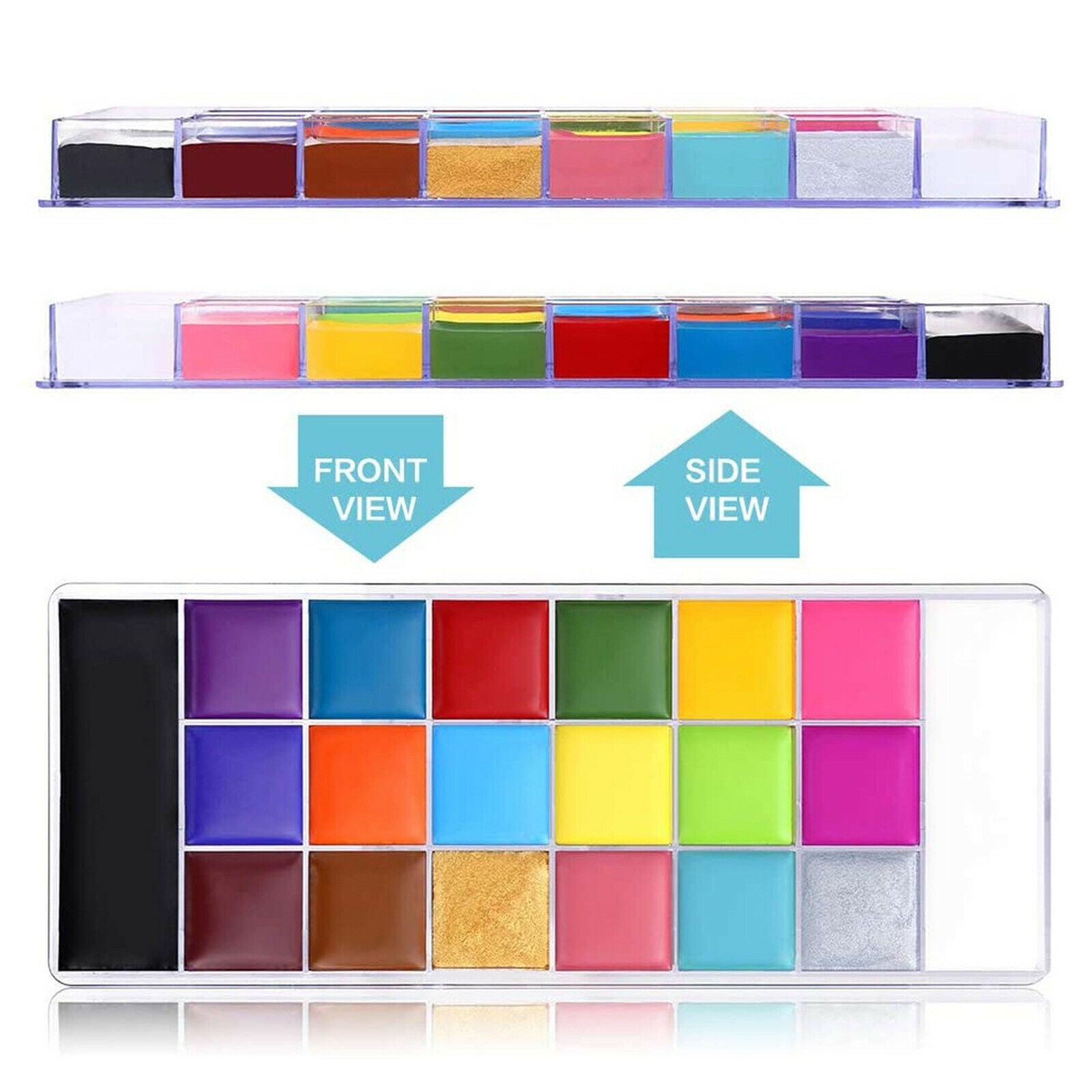 Face Body Paint Theatre Palette Halloween Facepaint Kit Paints Body Art
