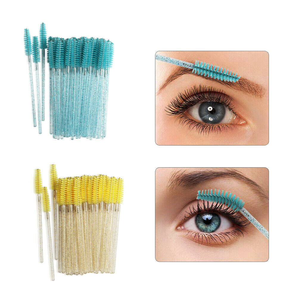 200Pcs Eye Lash Brushes Extension Applicator Crystal Rod Mascara Wands