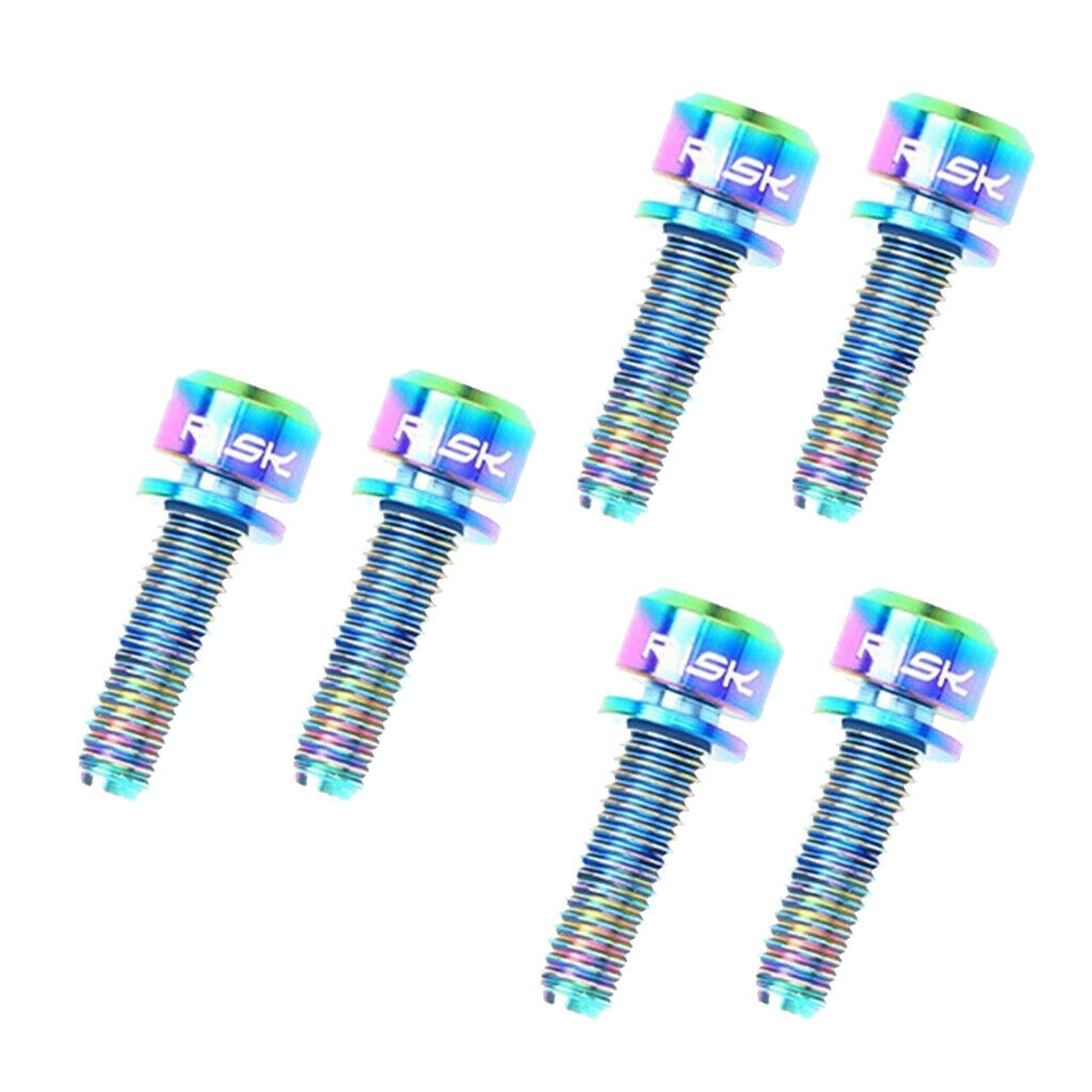 12 Pieces Titanium Alloy Bike Handlebar Stem Screws Bike Stem Bolts M5x20mm