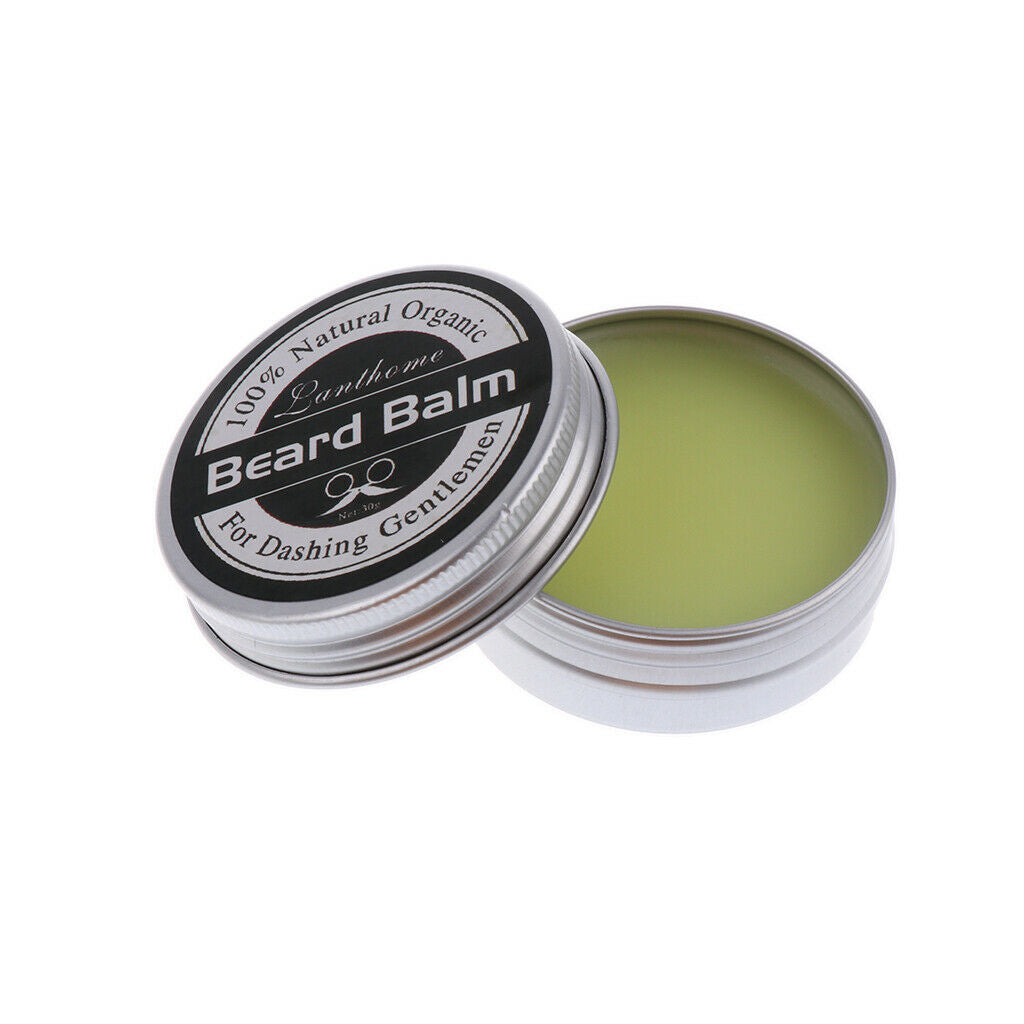 Men's Gift Kit Natural Beard Oil Balm Mustache Wax Grooming Brush Comb Set