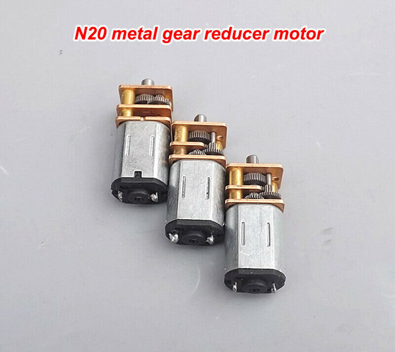 1pcs N20 mini Gear motor DC3V-6V 30mA 40RPM pure steel metal gear reducer