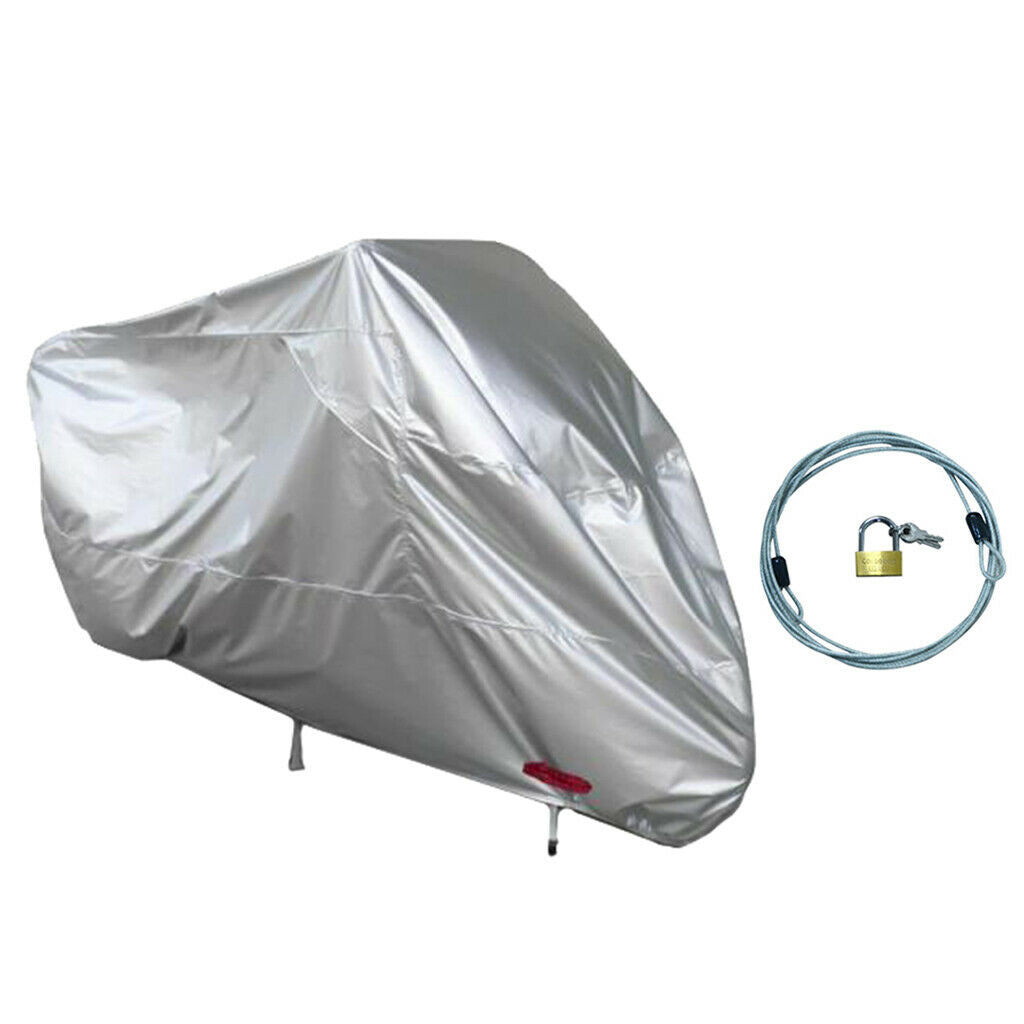 Professional Motorcycle Cover Sun UV Mototbike Protector w/ Cover Lock