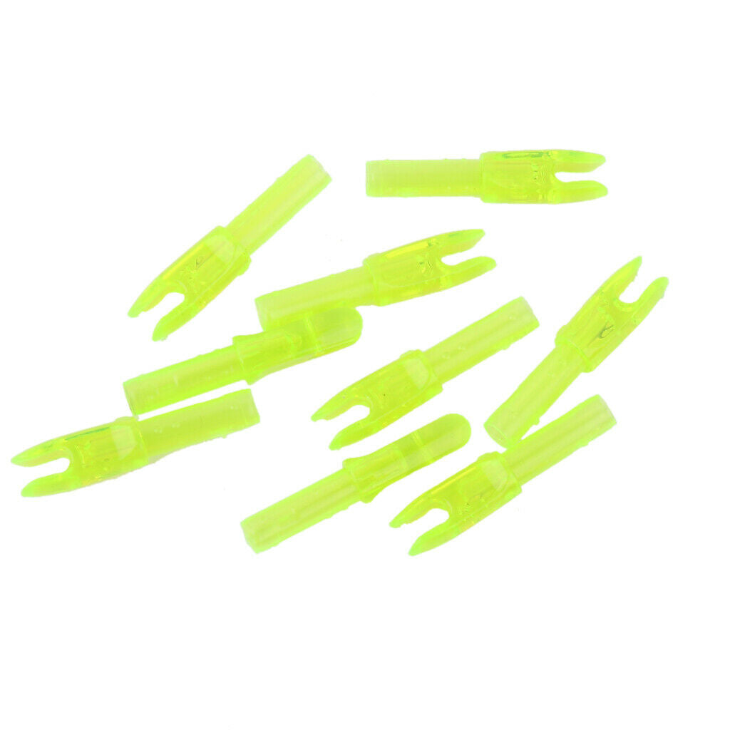10pcs Archery plastic Nock Arrow Shaft End Accessories transparent yellow