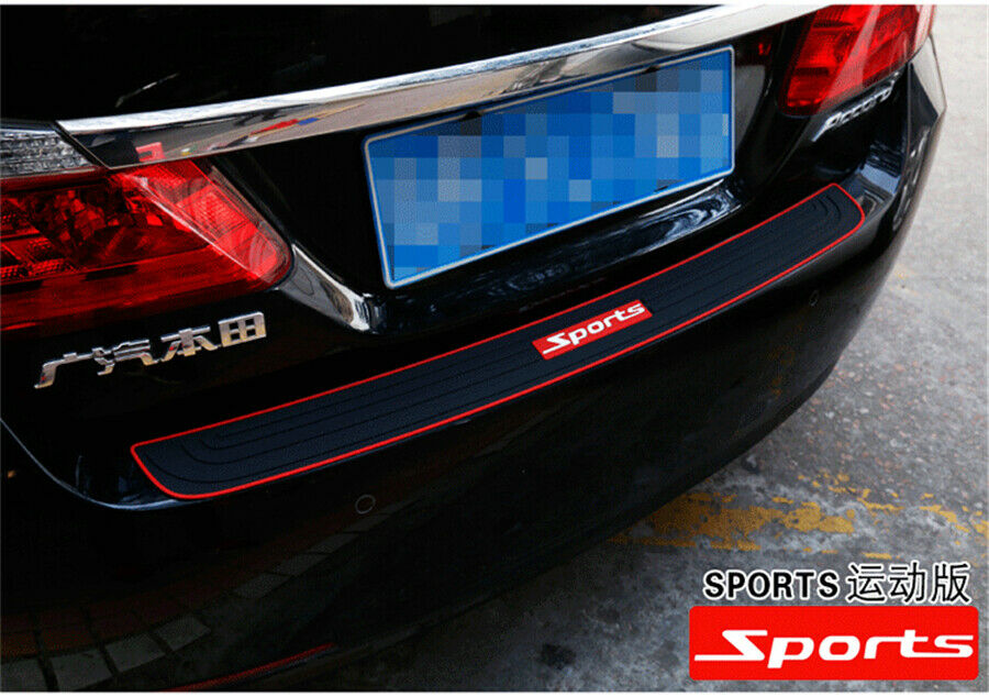 35.4" Sports Car Rear Trunk Sill Plate Bumper Scratch Guard Protector Rubber Pad