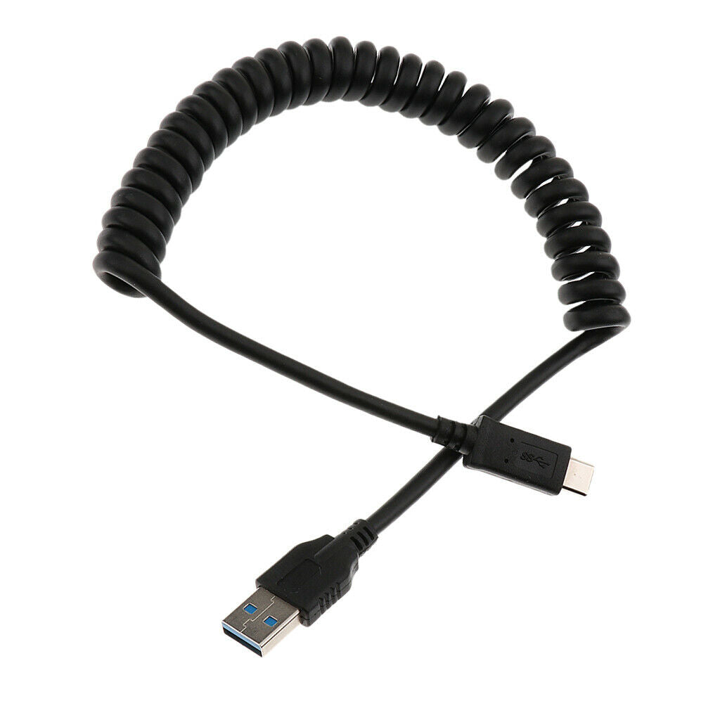 1 piece USB 3.0 to Type C Extension Coiled Cable Usb 3.0 Male to Usb C