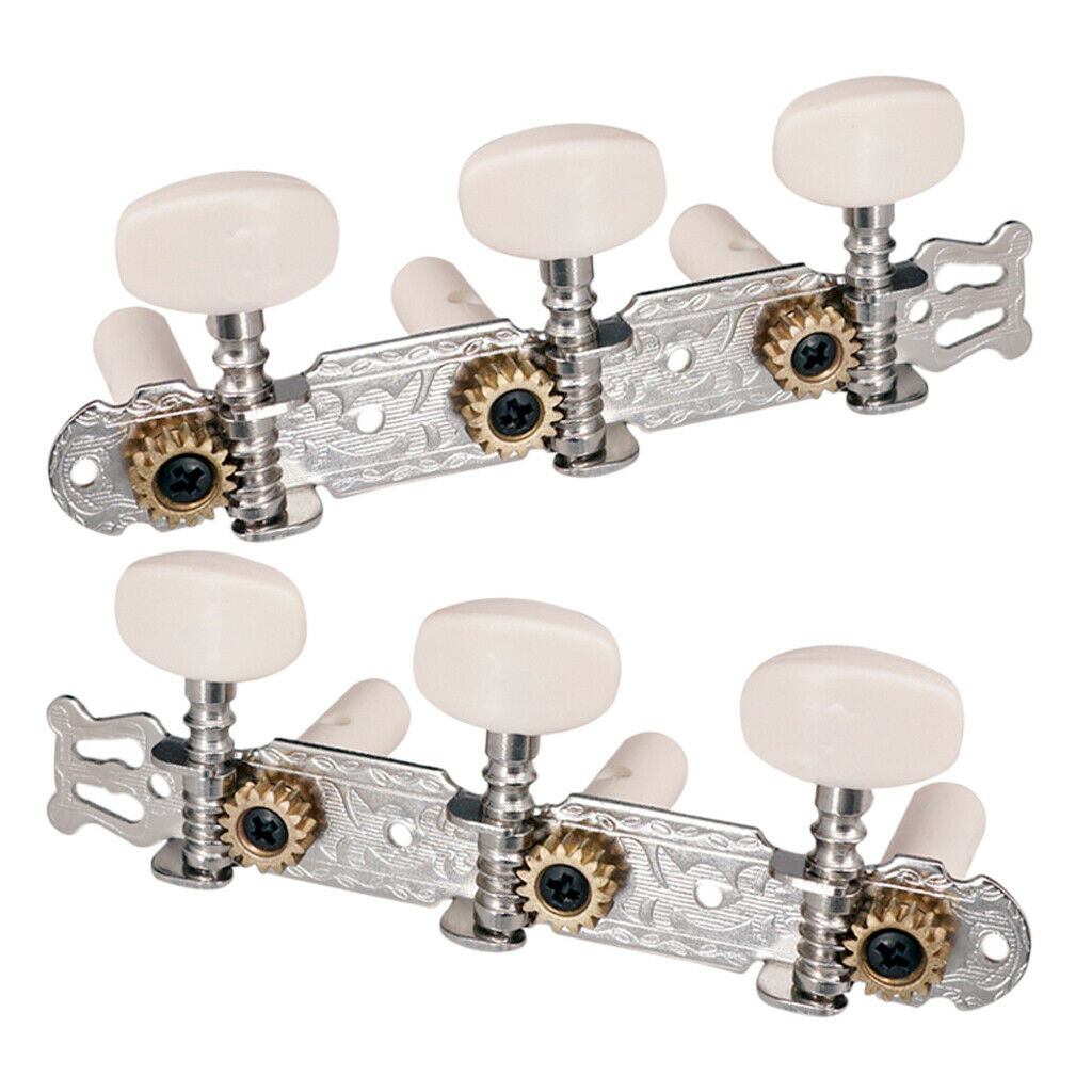 6 Piece Tuners Knobs Strings Tuning Tuner For Guitar, 3R + 3L