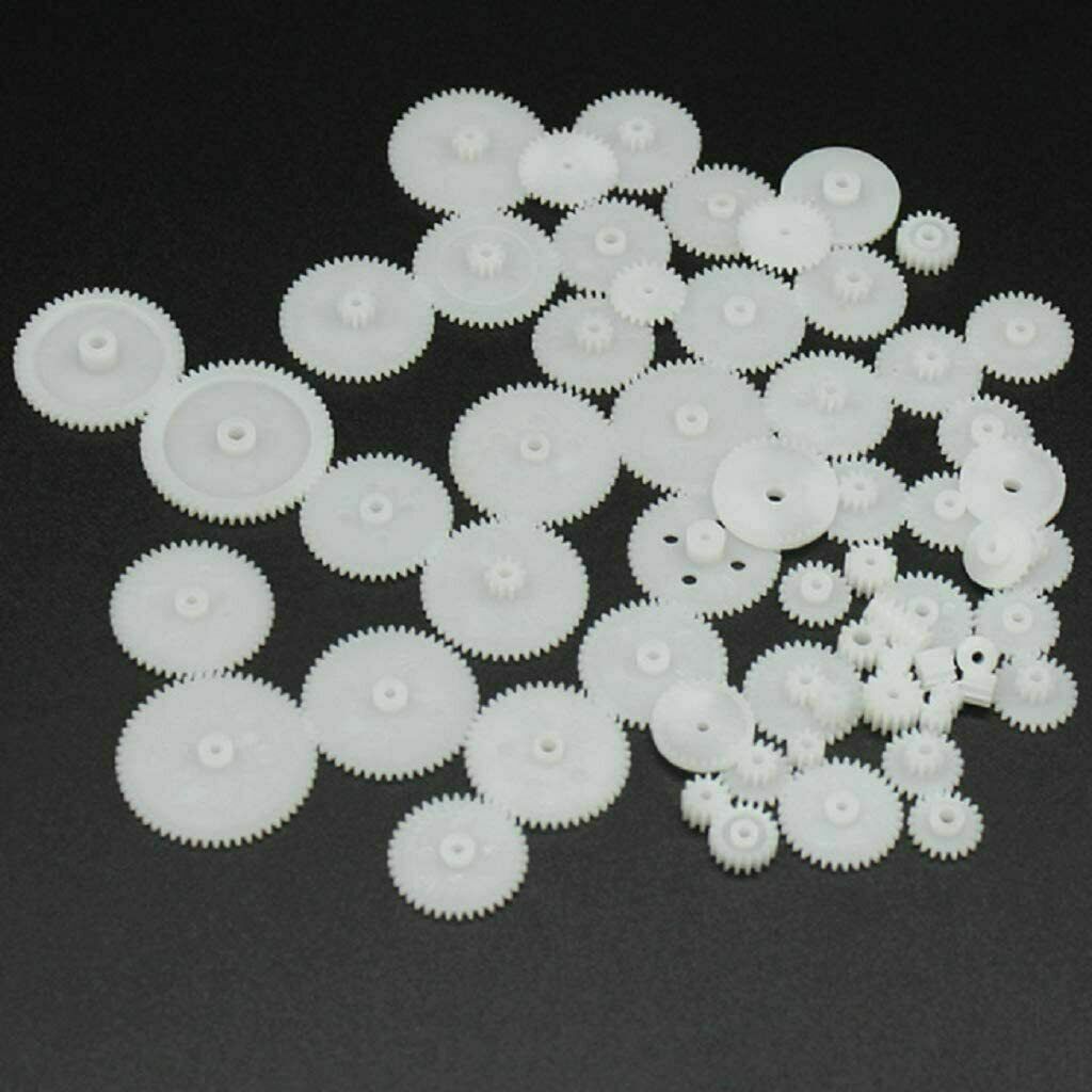 58Pcs/Set Plastic Gears Worm Kids Car Toys Models RC Part Repair Accessories US！