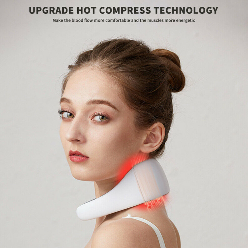 Electric Pulse Cervical Neck Massager Body Shoulder Muscle Relax Pain Relief NEW