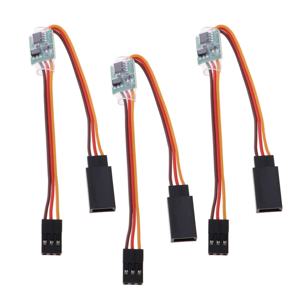 3x RC Aircraft Servo Rotation Signal Reverser 3V-24V for JR Futaba Reverse