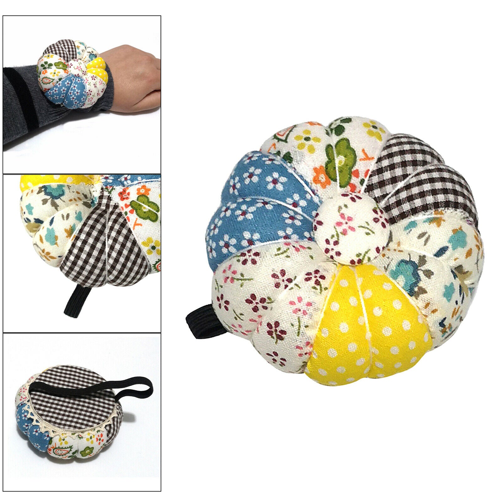 Functional Wrist Pin Cushion Sewing Magnetic Crafting Holder Pincushion