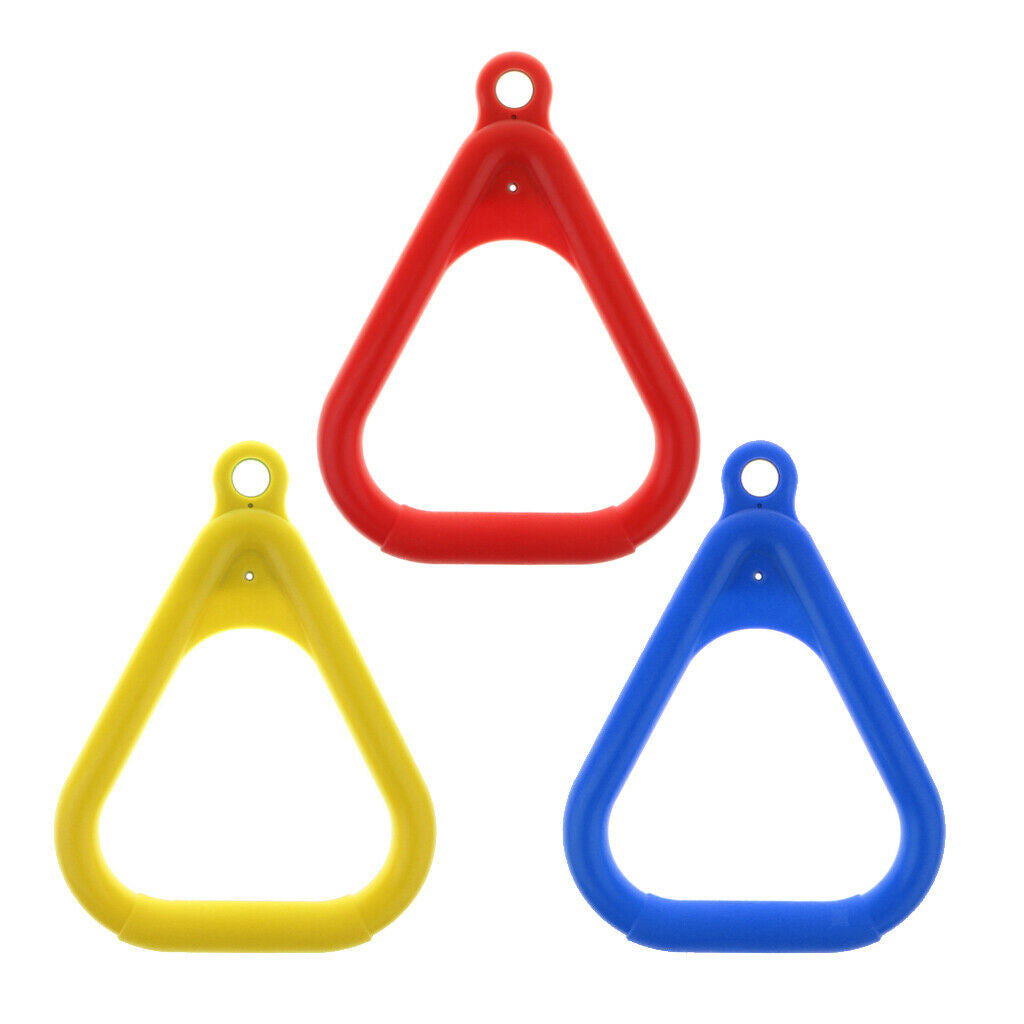3pcs Outdoor Trapeze Gym Rings Plastic  Swing Replacements & Additions