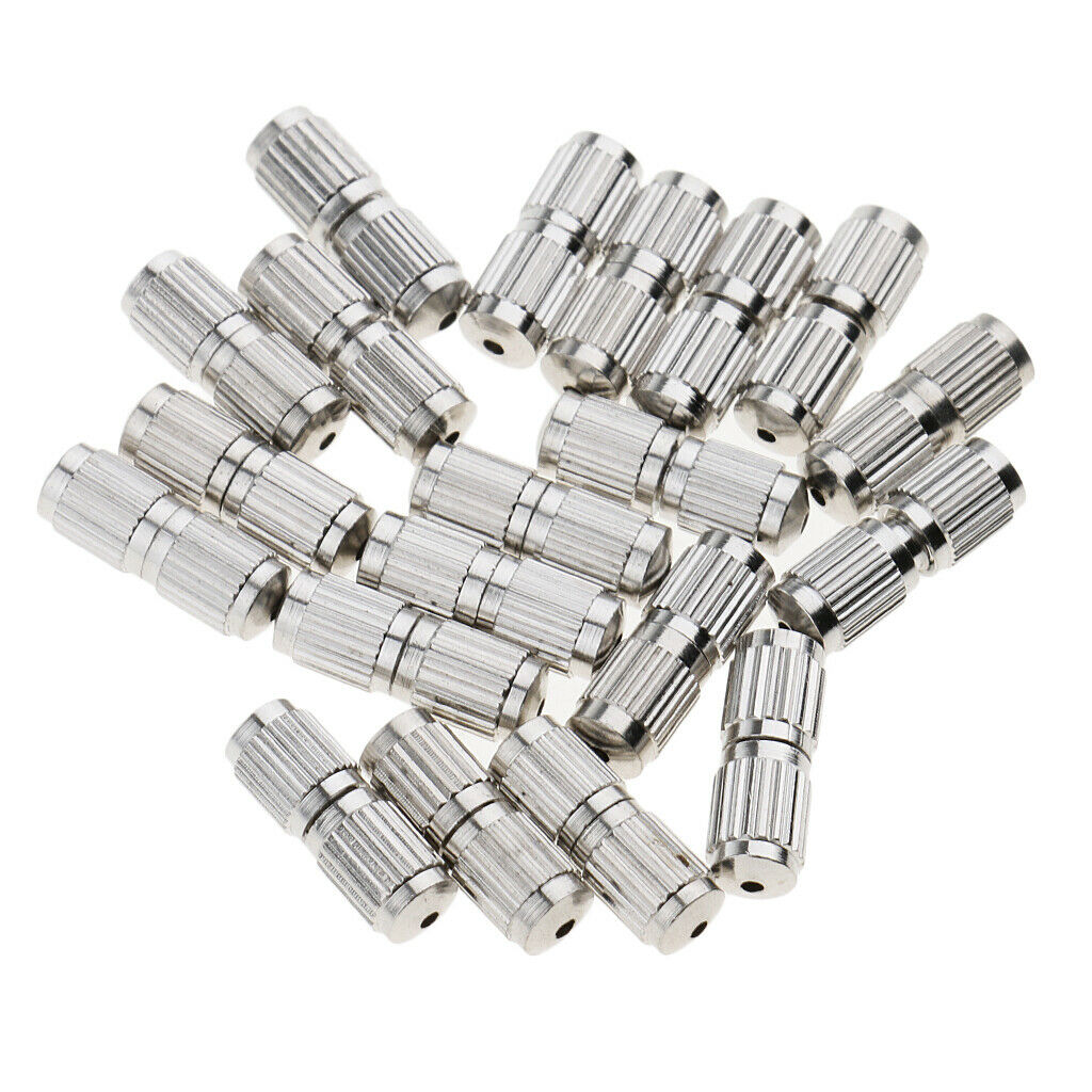 20pcs Metal Screw Barrel Clasps Beads Connector for Jewelry Making White K