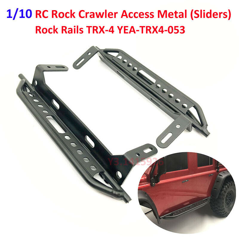 1/10 RC Rock Crawler Access Metal (Sliders) Rock Rails TRX-4 YEA-TRX4-053 Black