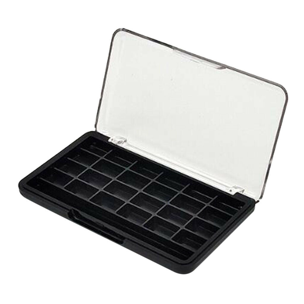 2 Packs 24 Slots Plastic Eyeshadow Palette Powder Bronzer Organizer Case