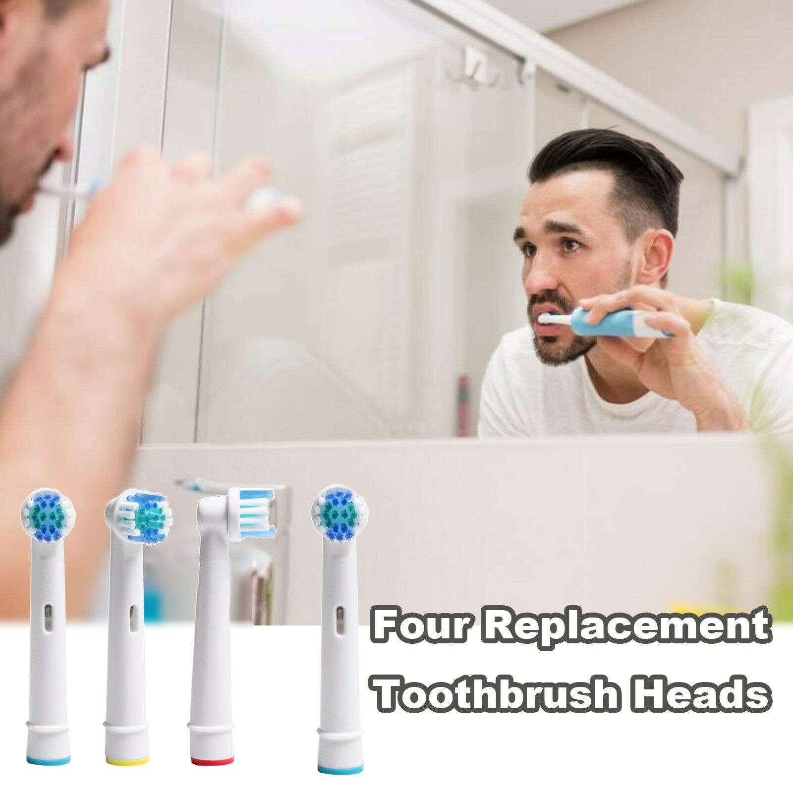 Cross Action Replacement Toothbrush Heads Pack of 4