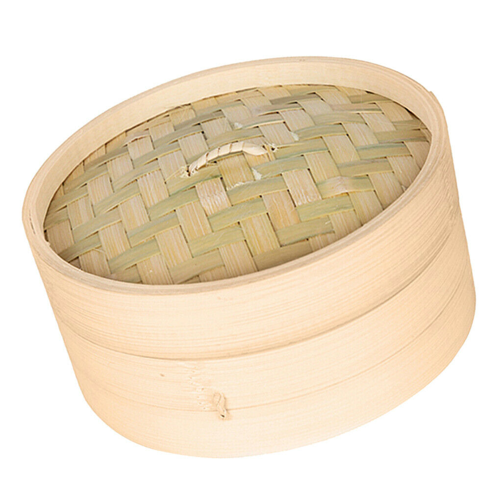3pcs Bamboo Steamer Restaurant Kitchen Steaming