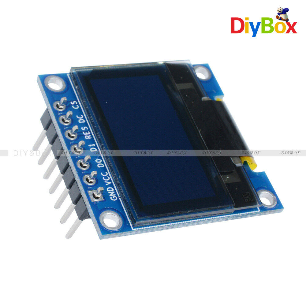 0.96" SPI Serial 128X64 OLED LCD LED Display Module blue yellow For Arduino 3-5V