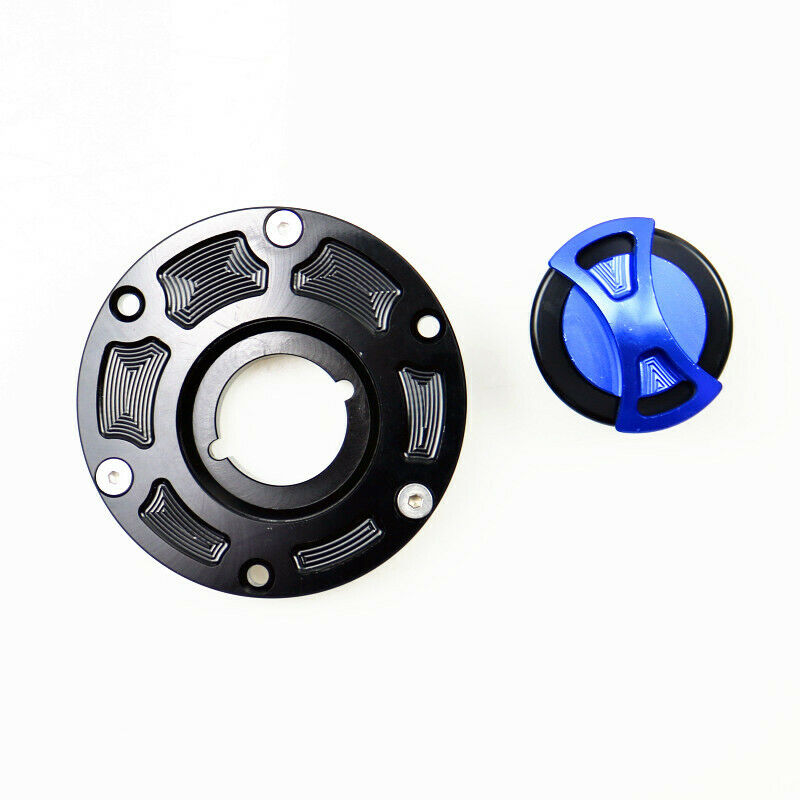 Blue CNC Fuel Tank Cap Cover For Street Bike Kawasaki Z250 Z300 Ninja 250 300 EX