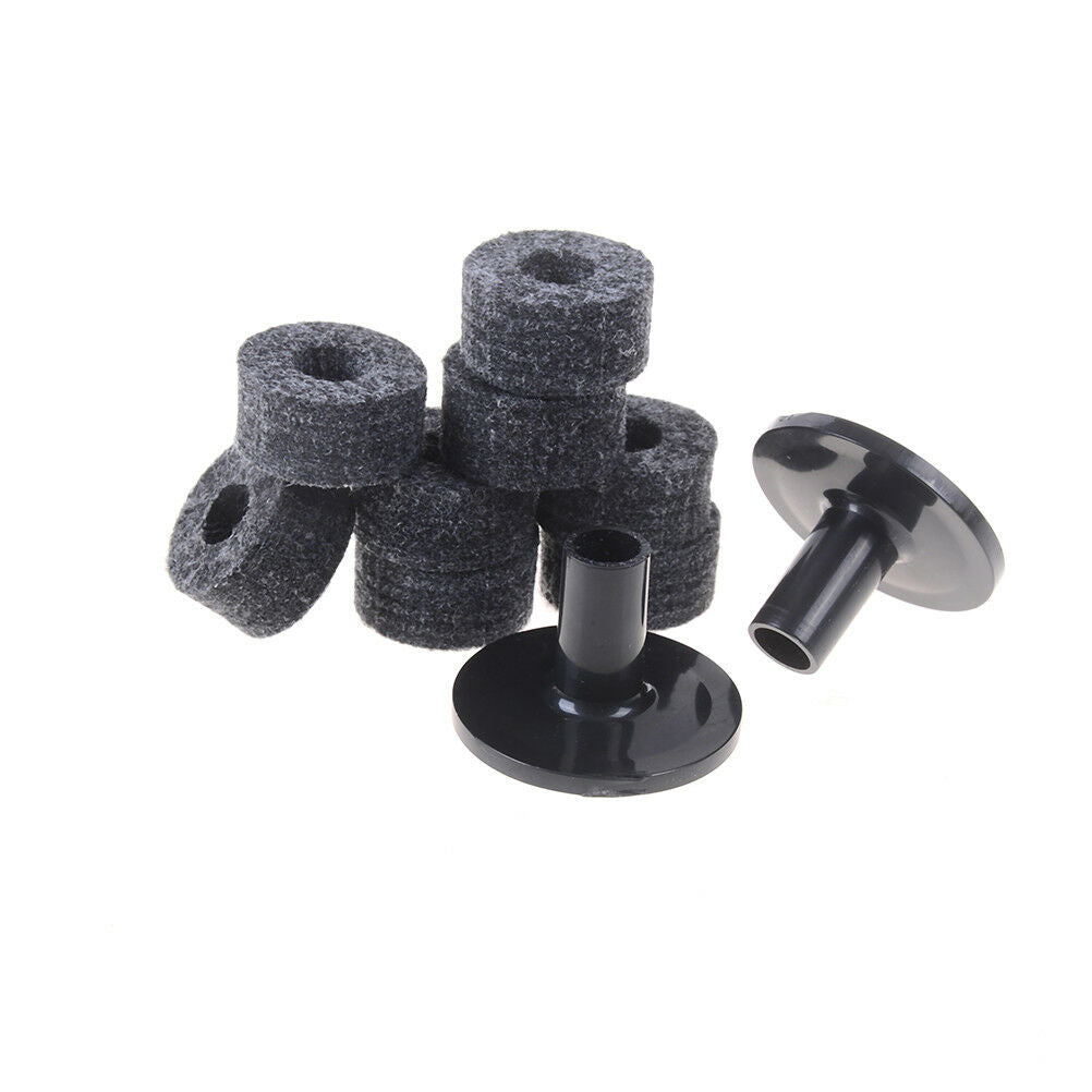 8PCS 25mm felt washer + 2PCS cymbal sleeves replacement for shelf drum ki.l8