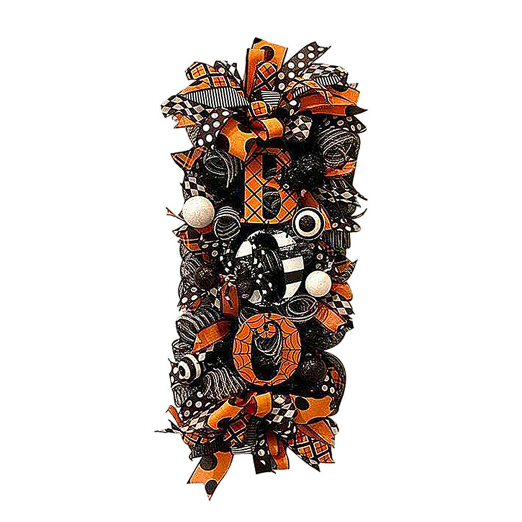 Halloween Wreath Boo Letter Durable for Home Door Halloween Decorations
