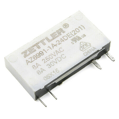 [2pcs] AZ6991-1A-24DE Relay 24VDC 6A Coil 3.4 kOhm SIL4