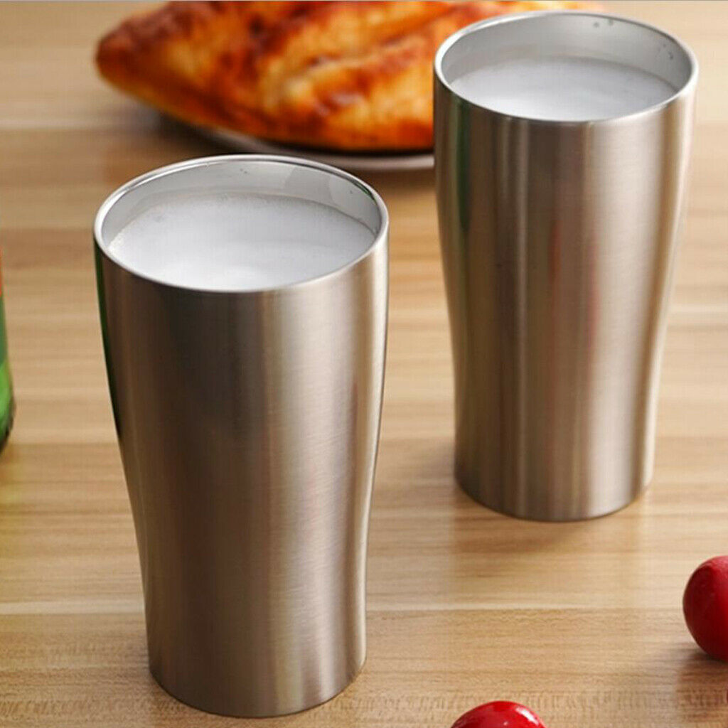 2 Pieces Portable Beer Mugs Coffee Cup Camping Drinkware Outdoor Tableware