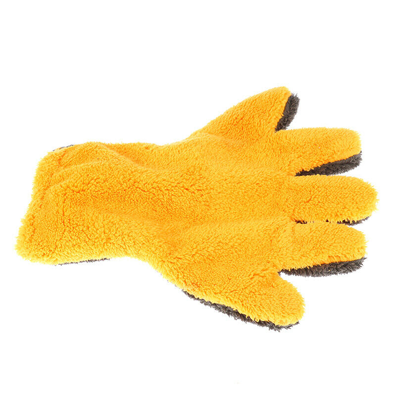 Polishing Wash Towels Plush Microfiber Washing Glove Clean Dusting Thick To KX