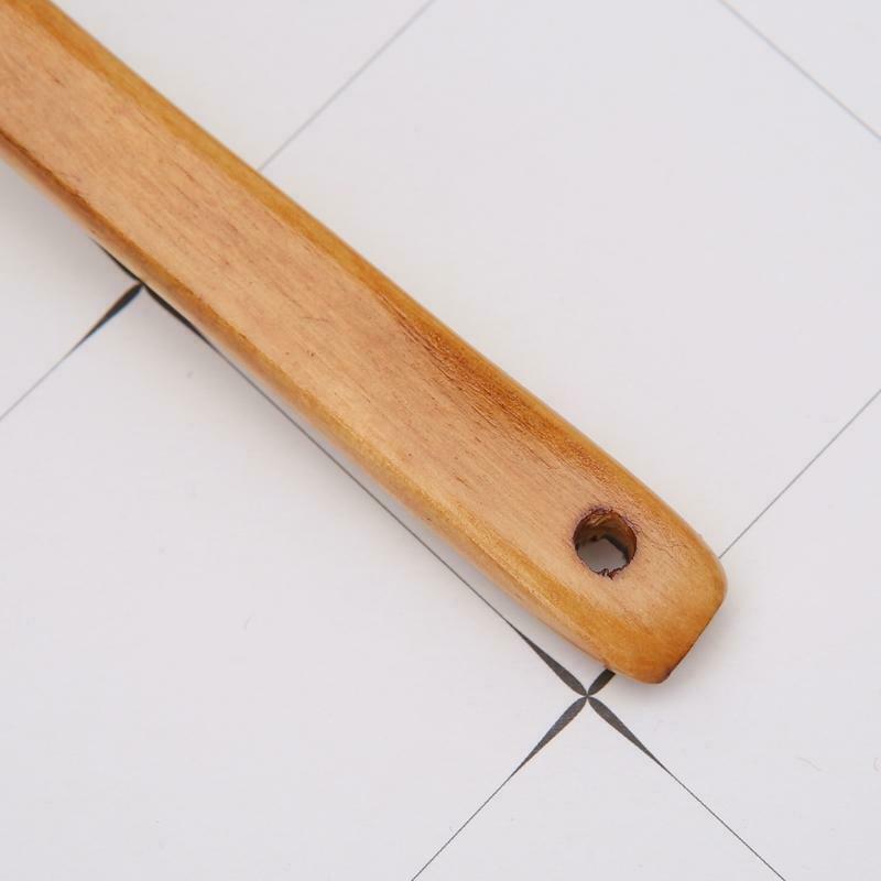 Long Handle Wooden Spoon Soup Kitchen Utensil Coffee Tea Table Scoop Cutlery