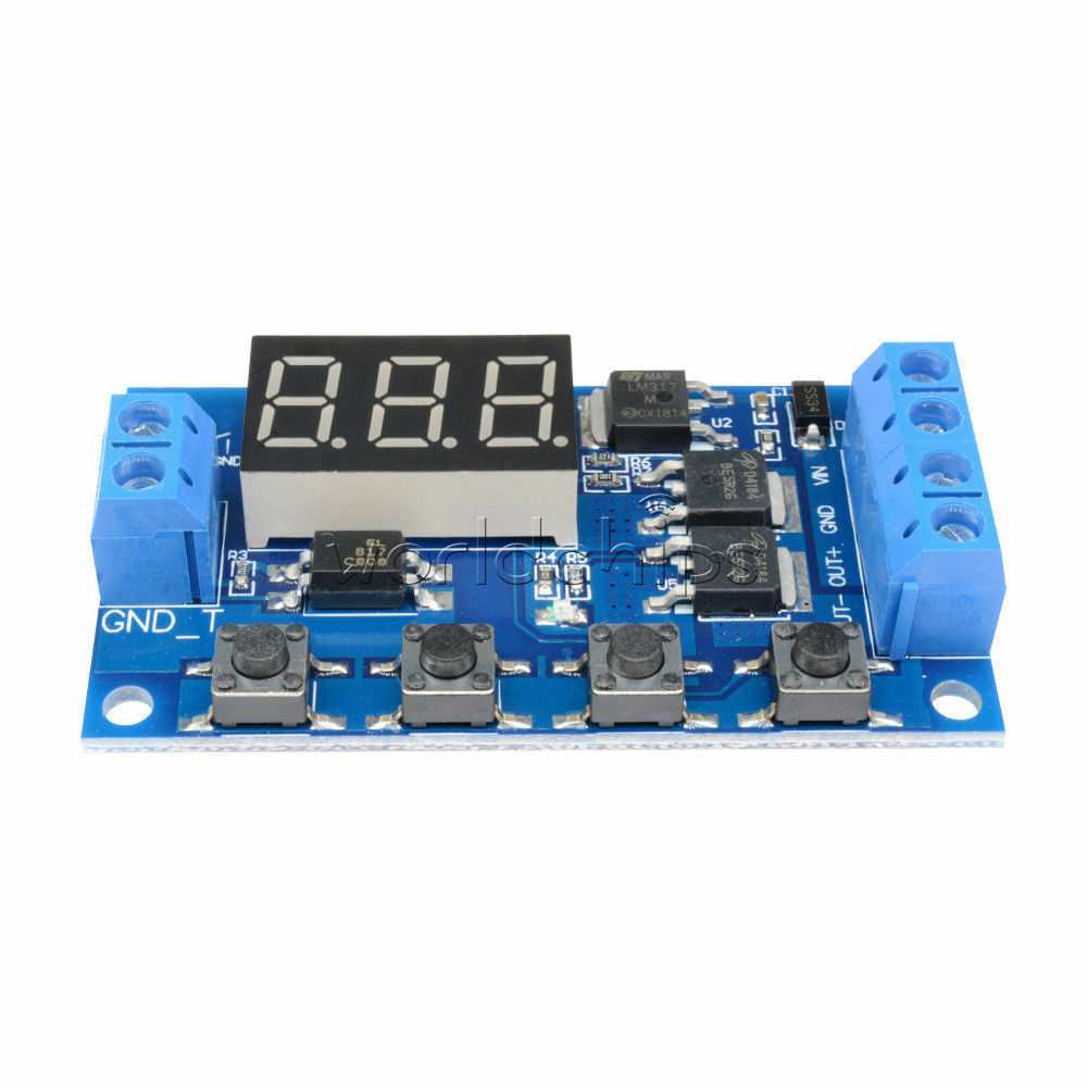 Dual MOS 5-36V Control Delay Relay Trigger Cycle Timing 12V 24V On/ Off Switch