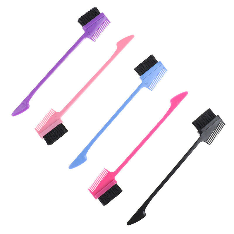 3Pcs Edge Control Brush Double Sided Edge Hair Styling Hair Eyebrow Comb .l8