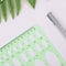 Green Plastic Oval Geometric Template Ruler Stencil Measuring Tools Students Hot