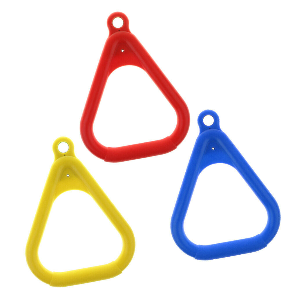 3pcs Outdoor Trapeze Gym Rings Plastic  Swing Replacements & Additions