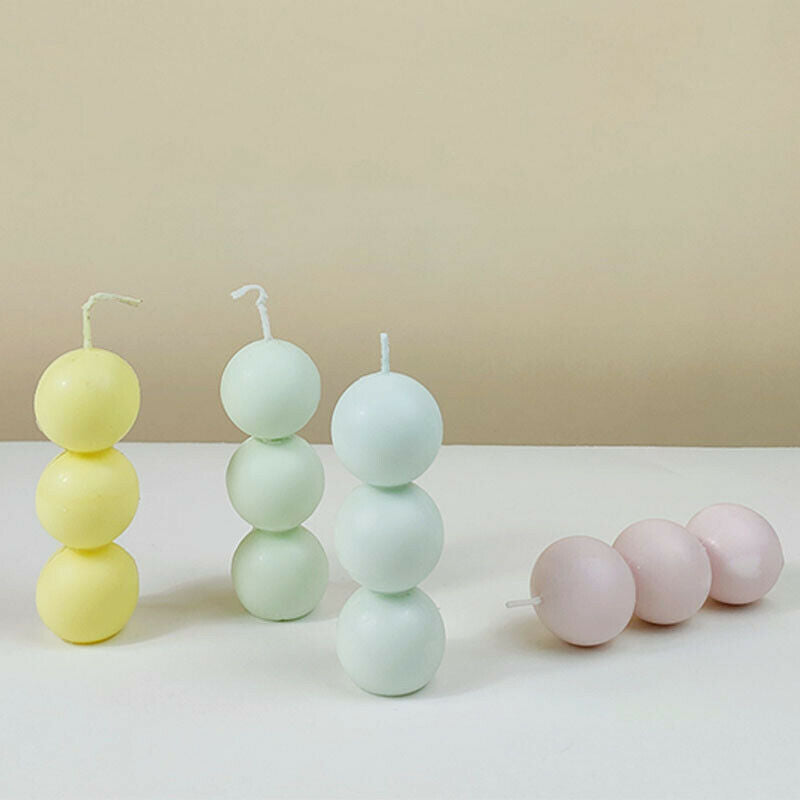 DIY Candles Mould Round Ball Wax Candle Mold Aromatherapy Plaster Candle Decor