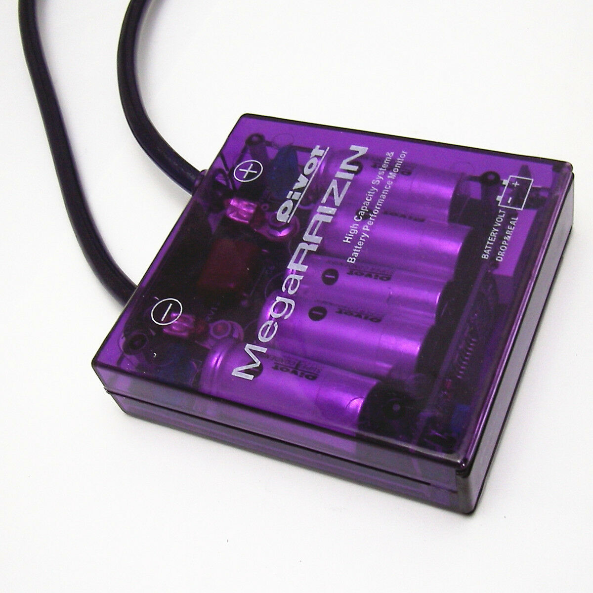 Universal Car SUV Voltage Stabilizer Fuel Saver Regulator & Grounding Kit Purple