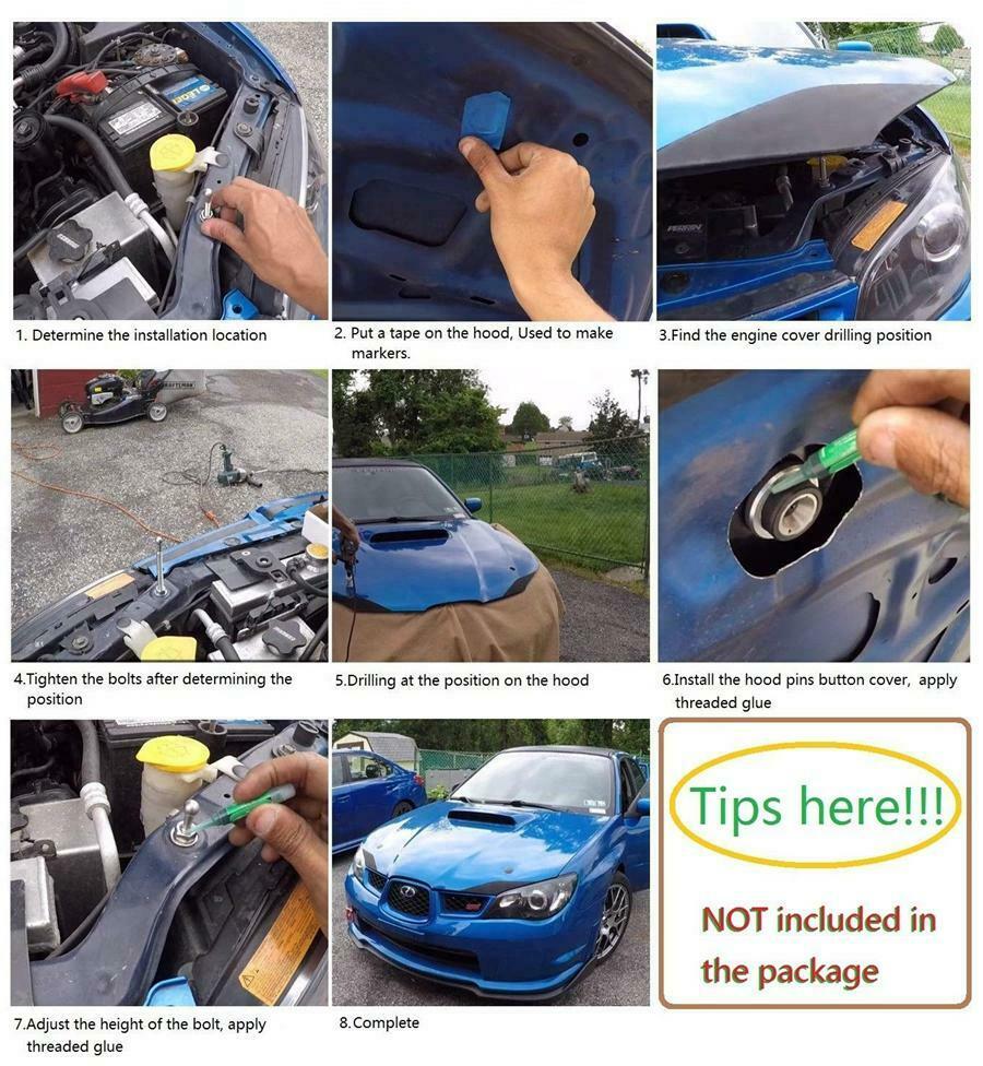 Mini Quik Release Latch Fastener Hood Push Button Aluminum Billet kits Universal