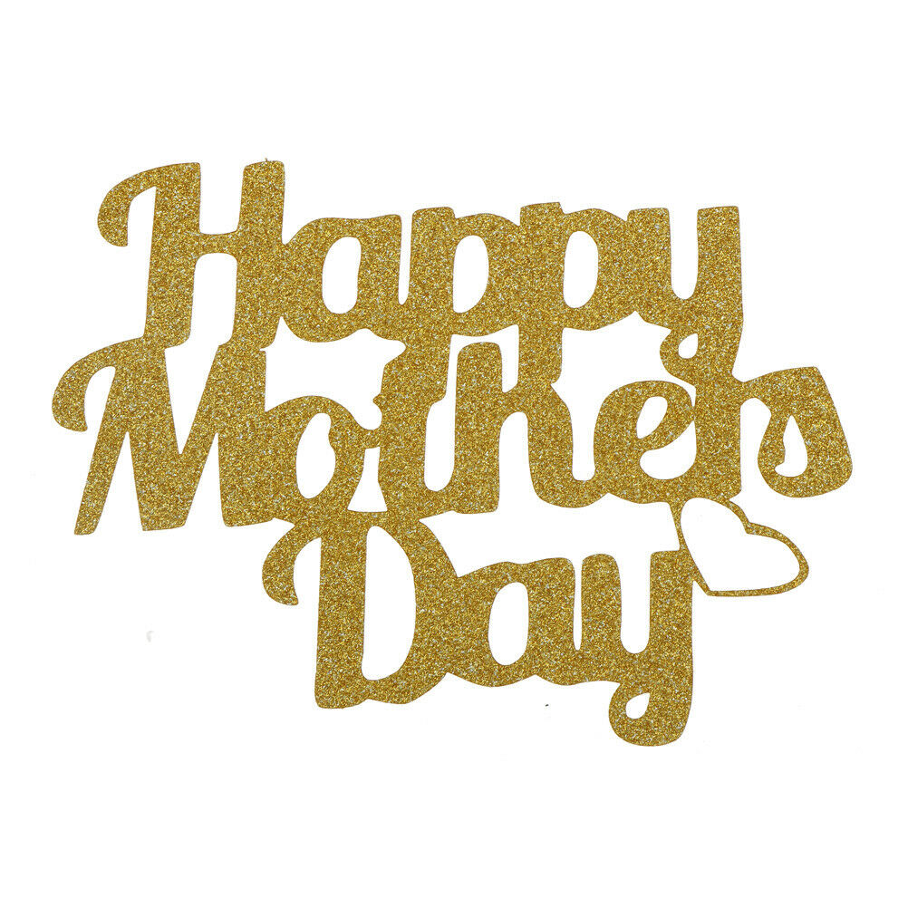 1pc Cupcake Toppers Glitter Happy Mother's Day Cake Topper Cake Flags Deco.l8