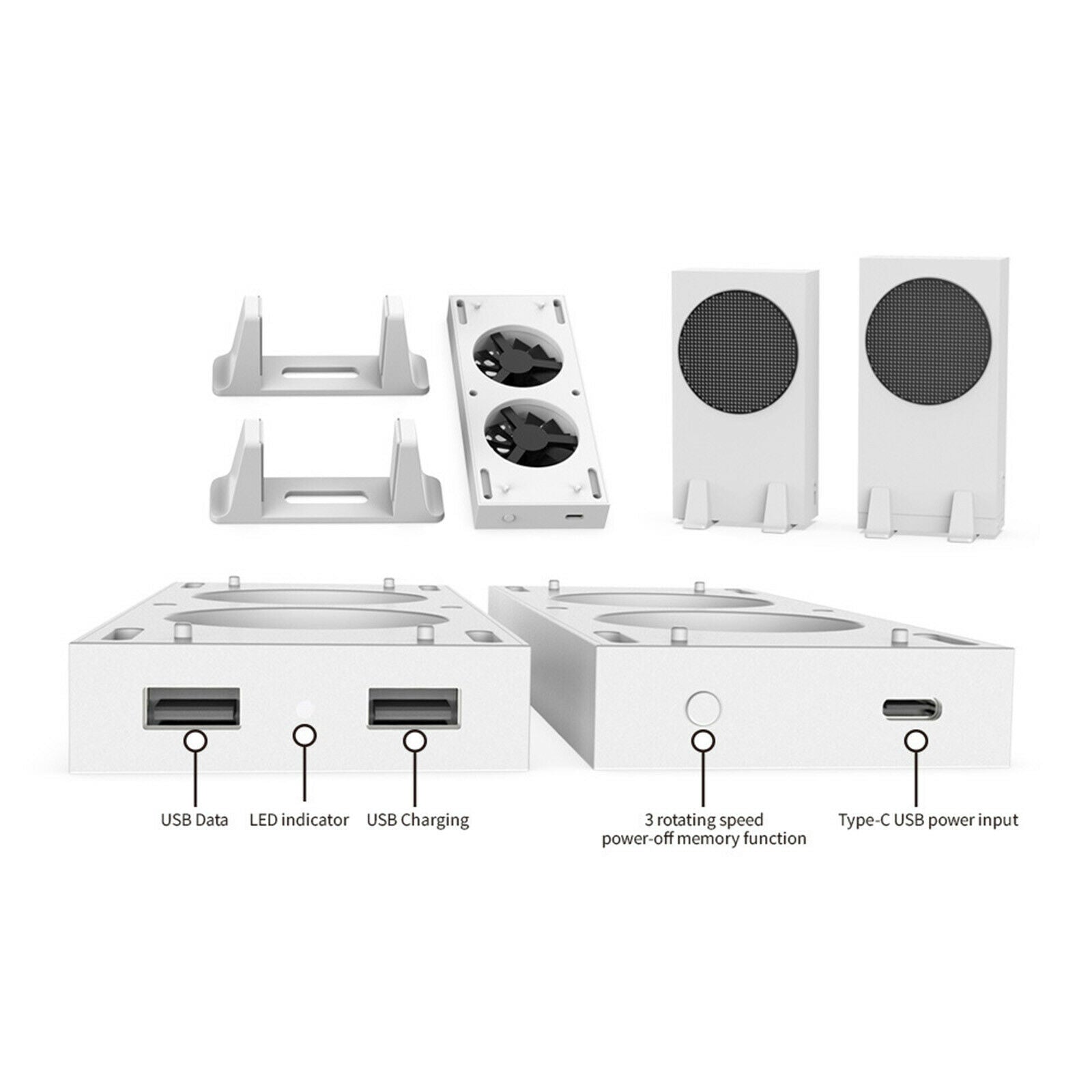 Vertical Cooling Fan Stand Base Host Cooler Bracket for XboxSeriesS Game Console