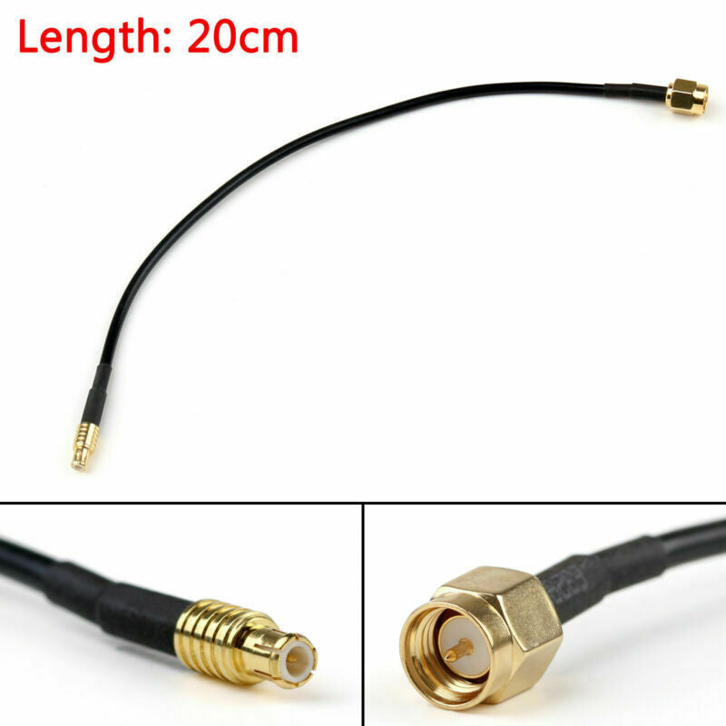 5PCS 20cm RG174 Cable MCX Male Plug To SMA Male Straight Crimp Coax Pigtail  UA