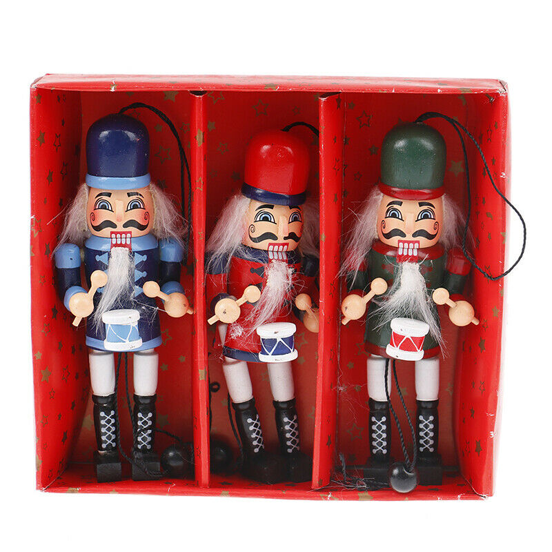 1Pc 13CM Nutcracker Puppet Soldier Christmas Decoration Pendant Home OrnamenBDA