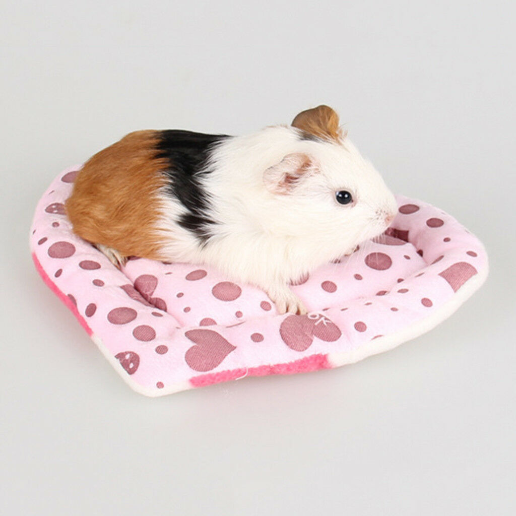 Small Pet Cute and Soft Mat Sleep Bed, Cotton, for Hamster Guinea Pig Pink