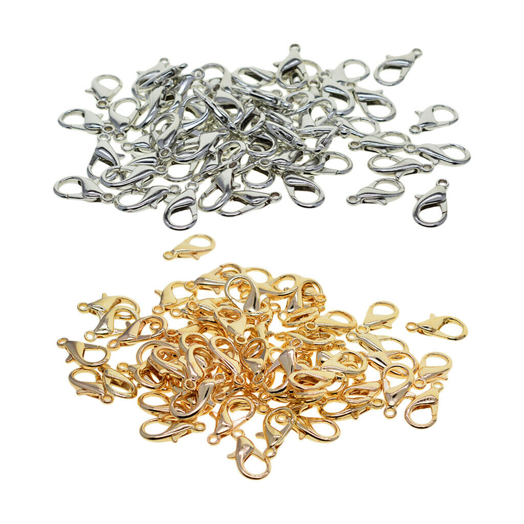 100Pcs Lobster Claw Clasp Keychain Connector for DIY Car Bracelet Jewelry