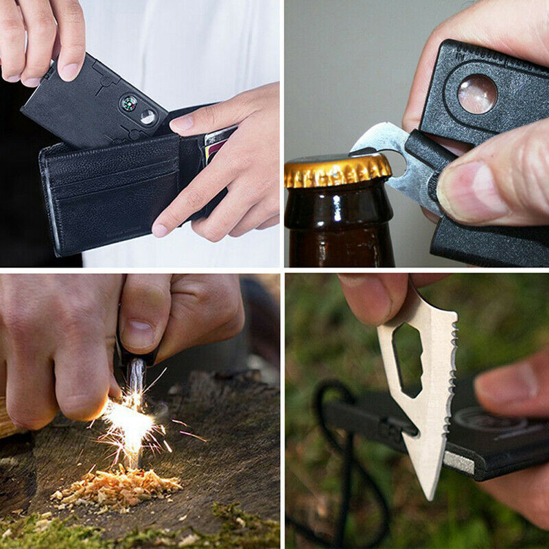18in1 Multitool Credit Card Survival Tools Outdoor Hiking Hunting Camping.l8
