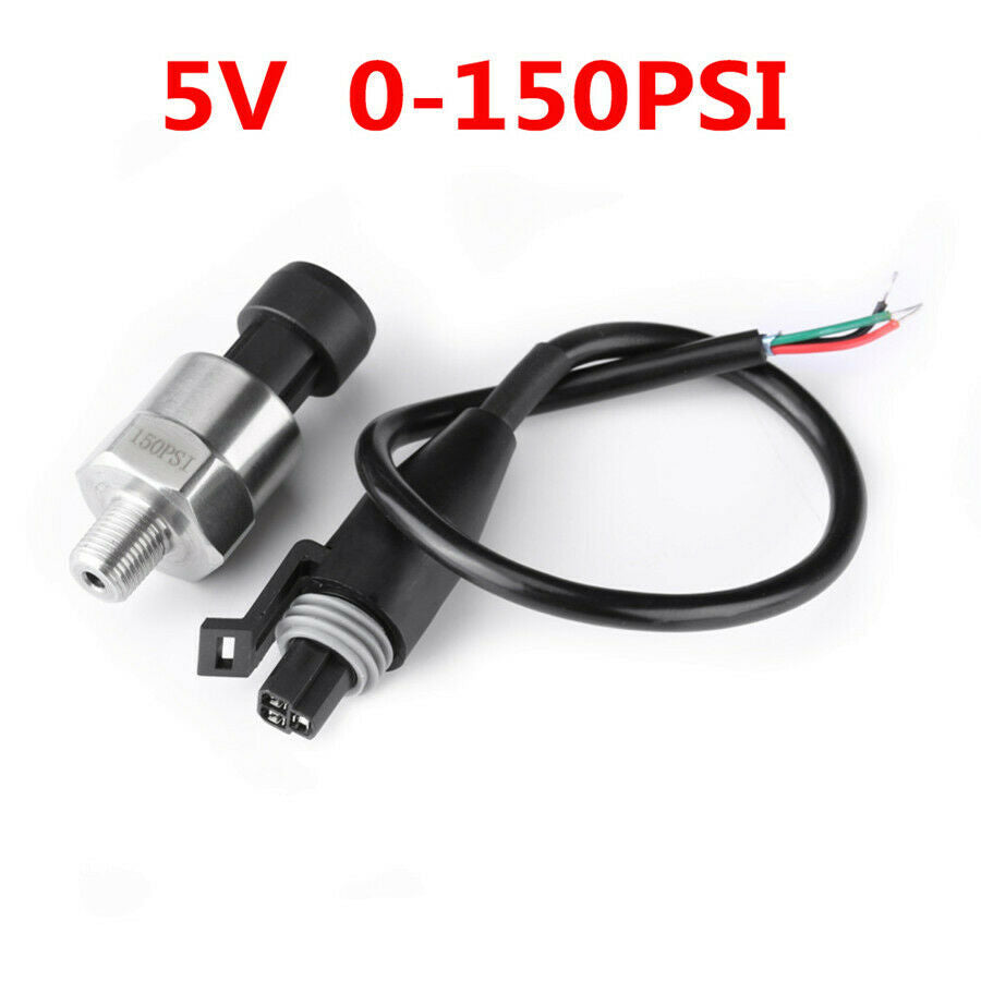 DC 5V 0-150 psi 1/8" NPT Oil Fuel Air Water Pressure Sensor Transducer w/ Cable