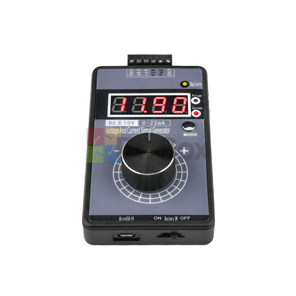 Handheld 0-10V 0-5V 4-20mA Signal Generator W/ LED Display Rechargeable Battery