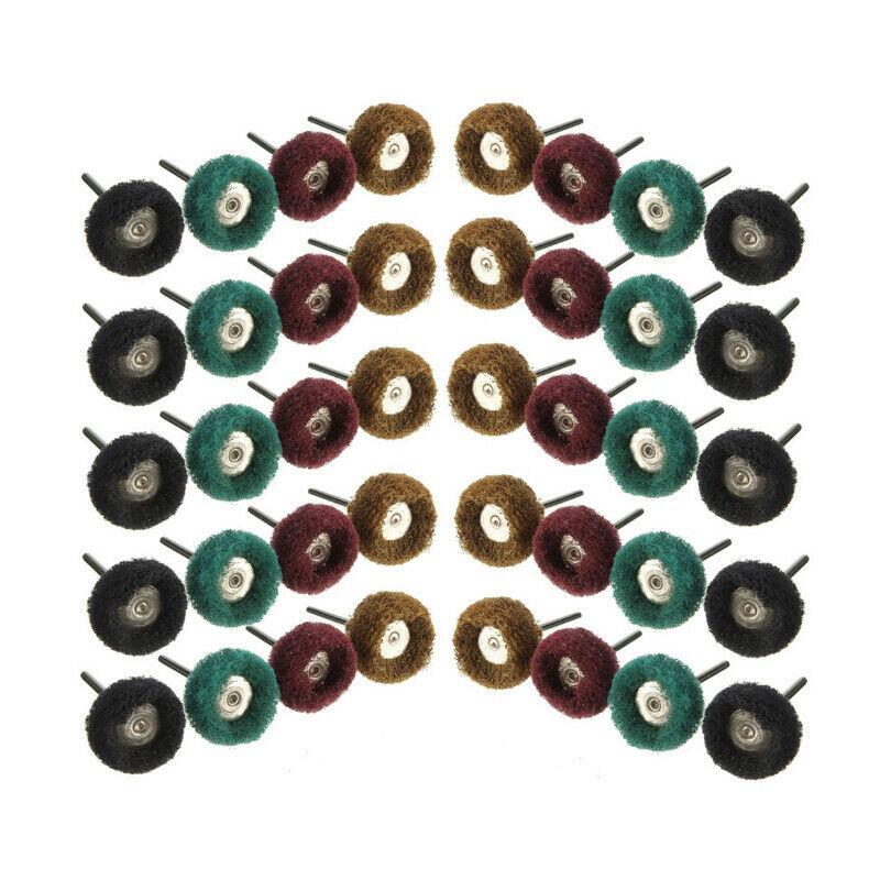 40 Pack 1 inch 25mm Abrasive Wheel Buffing Polishing Wheel Set For Rotary Tool