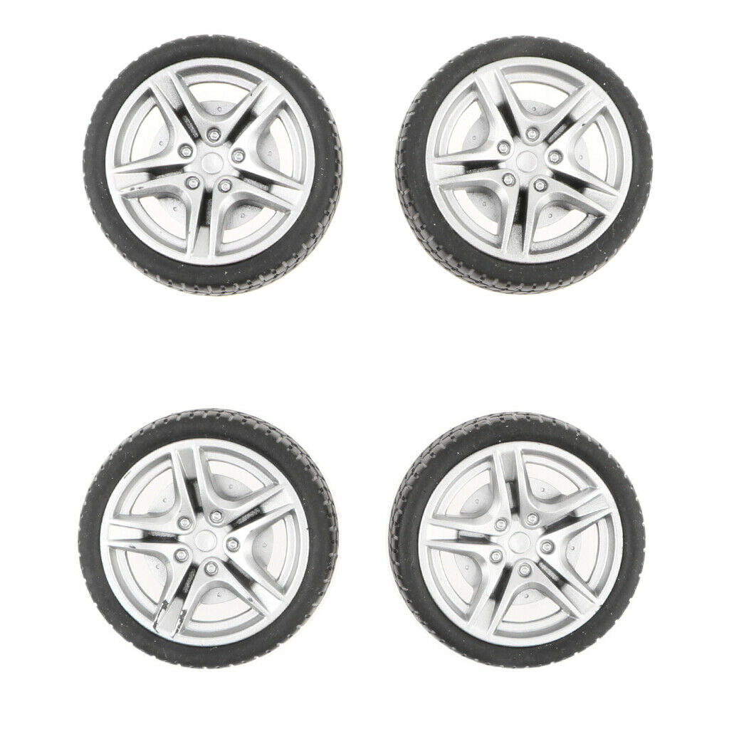 4pcs 1/10  Car Car Parts 5 Black Wheel Rims