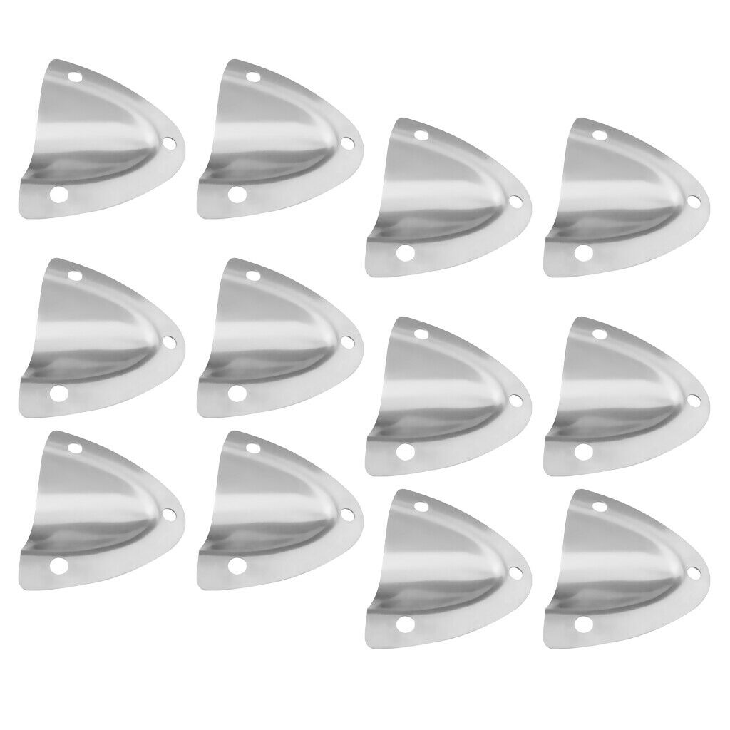 12pcs 316 Stainless Steel Large Clam Shell Vent Wire Cable Cover For Boat