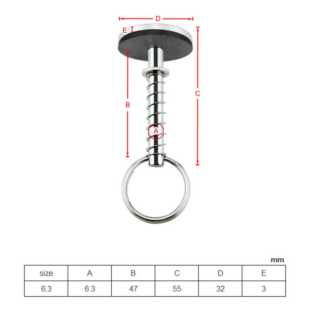 Stainless Steel Hatch Cover Pull Lifter 1-1/4" Marine Grade & Rubber Gasket